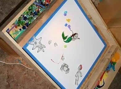 Як зробити для дітей світловий стіл для малювання піском