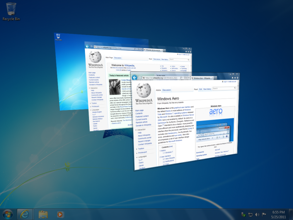 Як включити режим Aero в Windows 7?