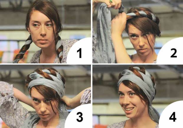 20 способів: як красиво завязати хустку на голові