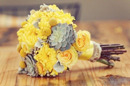 Весільні букети з суккулентами. 100 варіантів оригінальних букетів.