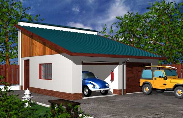 Односхилий дах для гаража: просто і економічно