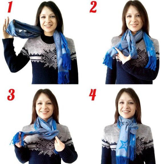 Красиво завязуємо шарф різними способами