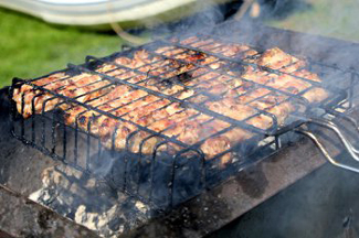 Курячі стегенця на мангалі, фото рецепт
