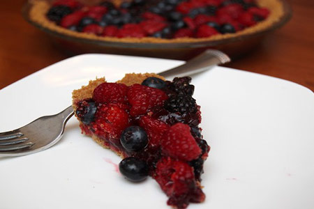 Відкритий пиріг зі свіжими ягодами, фото рецепт