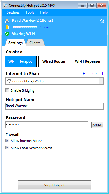 Точка доступу WiFi на ноутбуці Windows 10