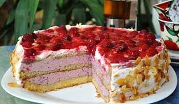Рецепт торта «Легкий торт з фруктами