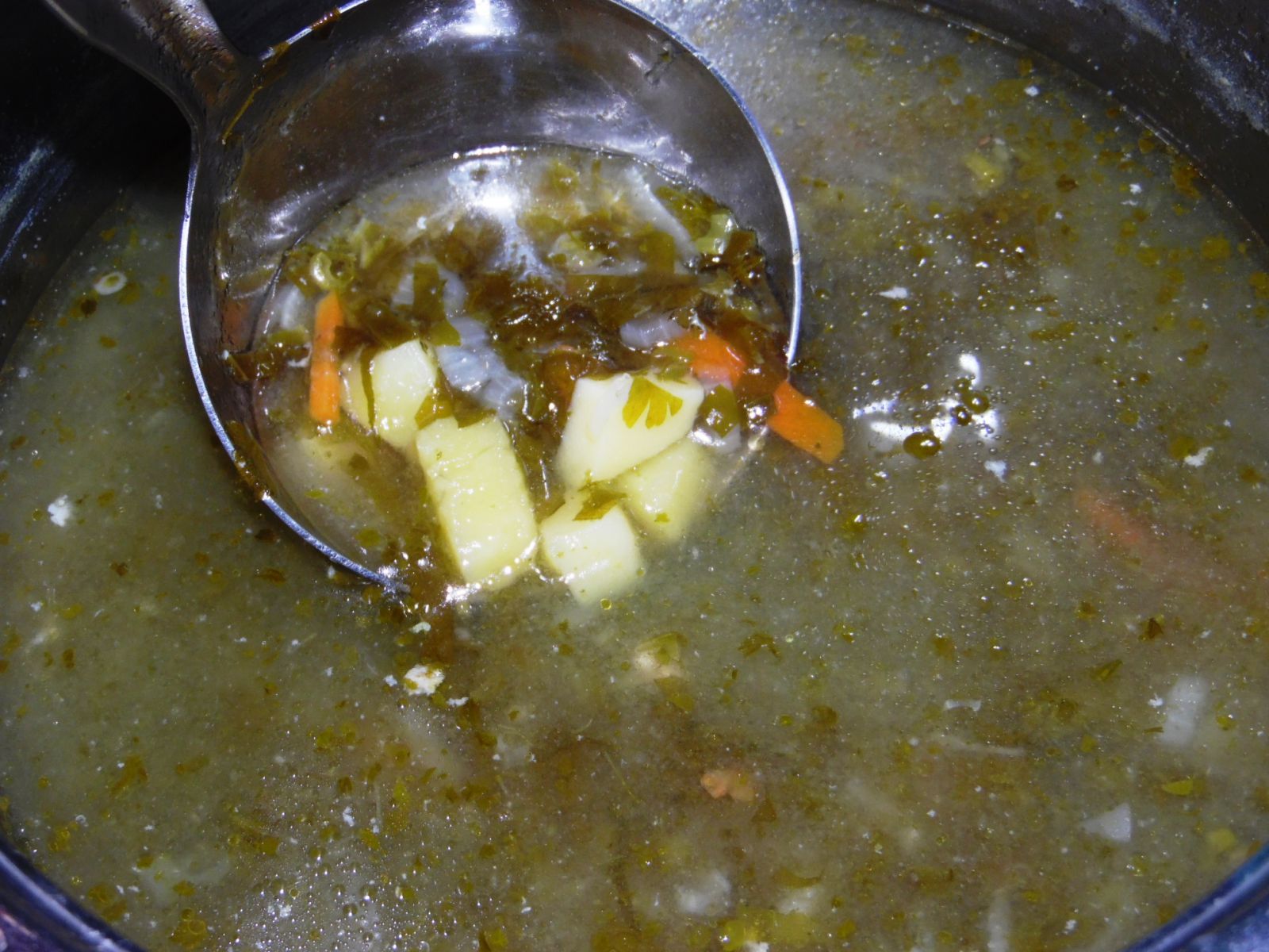 Суп зі шпинатом і щавлем, фото рецепт