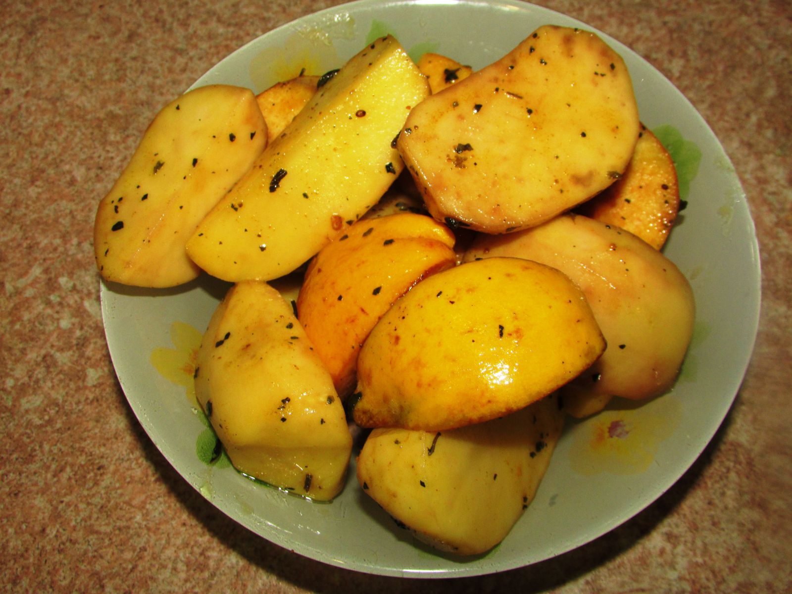 Качка, запечена з фруктами і картоплею, рецепт фото
