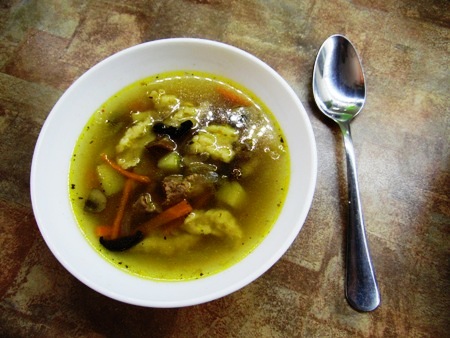 Грибний суп з галушками, фото рецепт