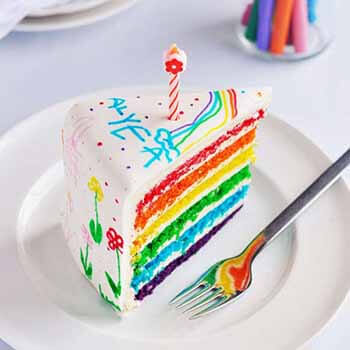 Рецепт дитячого різнобарвного торта «Веселка»