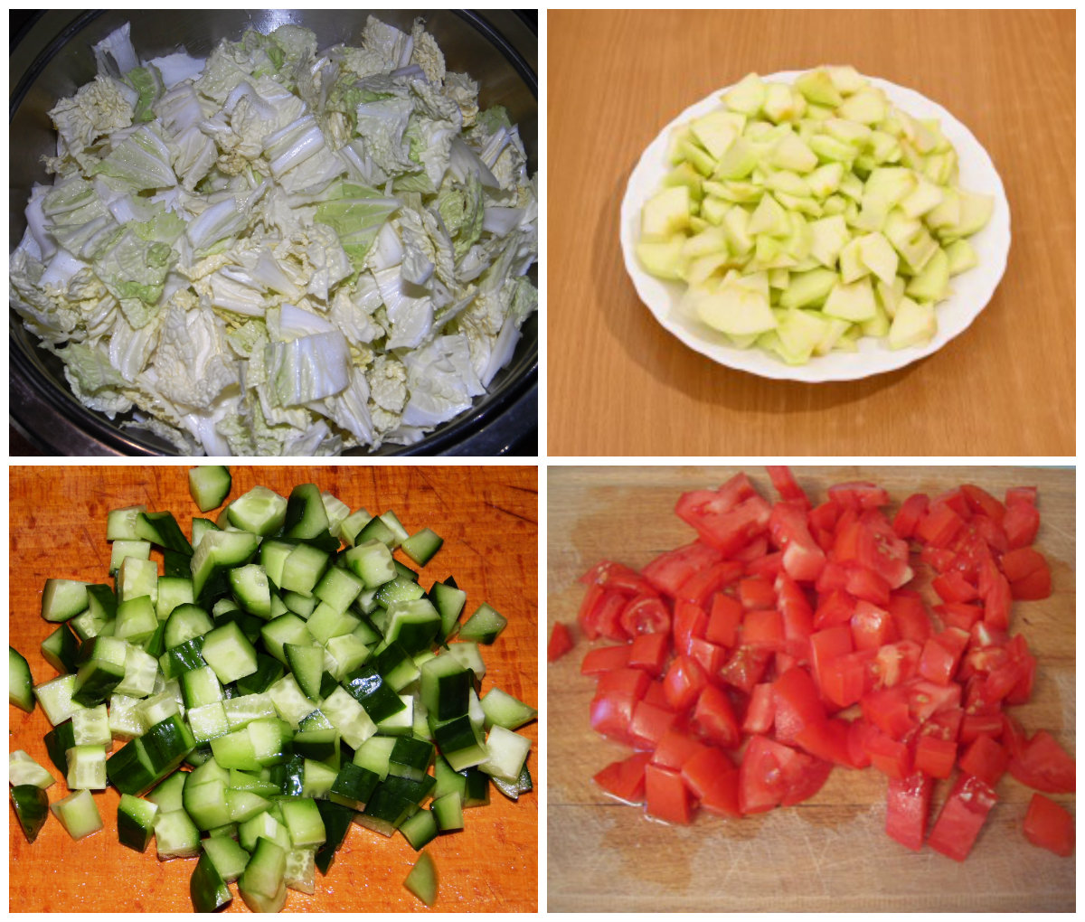 Овочевий салат з пікантною заправкою, фото рецепт