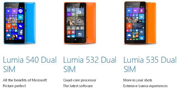 Порівняння: Lumia 540 vs Lumia 532 vs Lumia 535