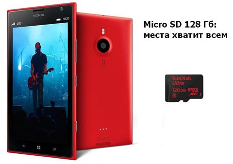 SD карта на 128Гб для Lumia. Як збільшити память?