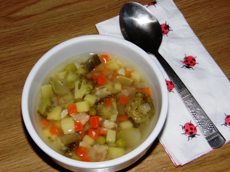 Картопляний суп з брокколі і кабачком для малюків, фото рецепт