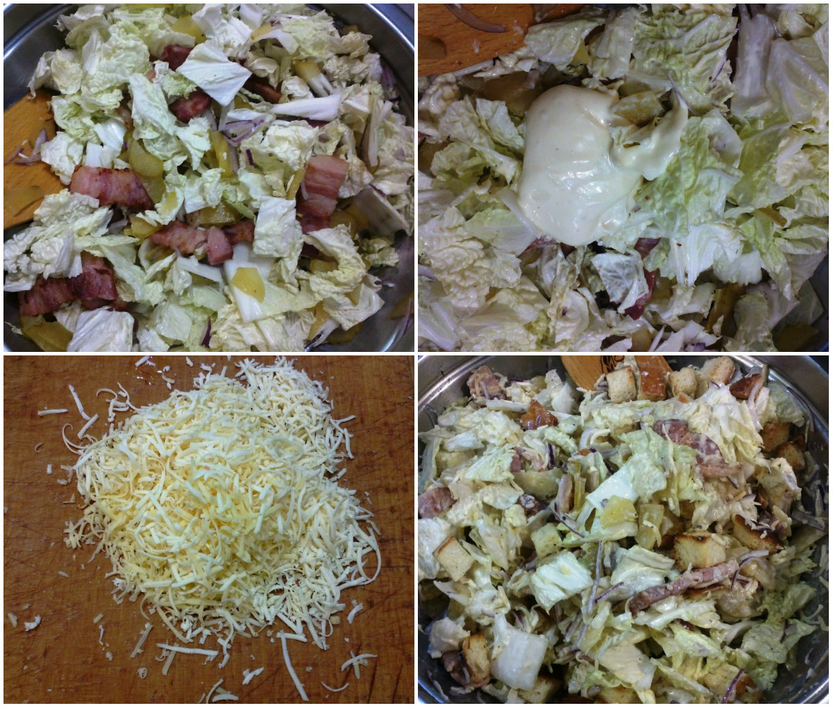 Салат з пекінської капусти з беконом, фото рецепт салату з пекінської капусти