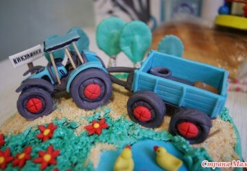 Як прикрасити торт «Трактор»