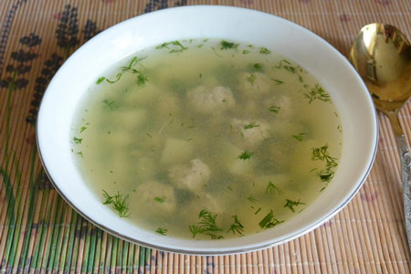 Дитячий суп з фрикадельками, фото рецепт