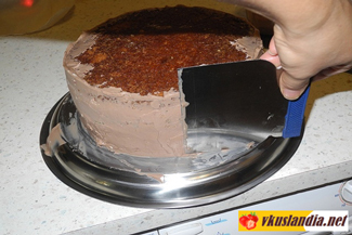 Бісквітний торт з шоколадним кремом, фото рецепт