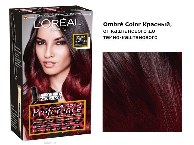 Фарба для волосся Лореаль Омбре   палітра кольорів (фото)
