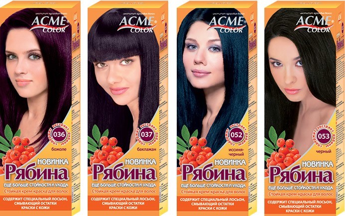 Фарба для волосся Горобина: палітра кольорів (фото)