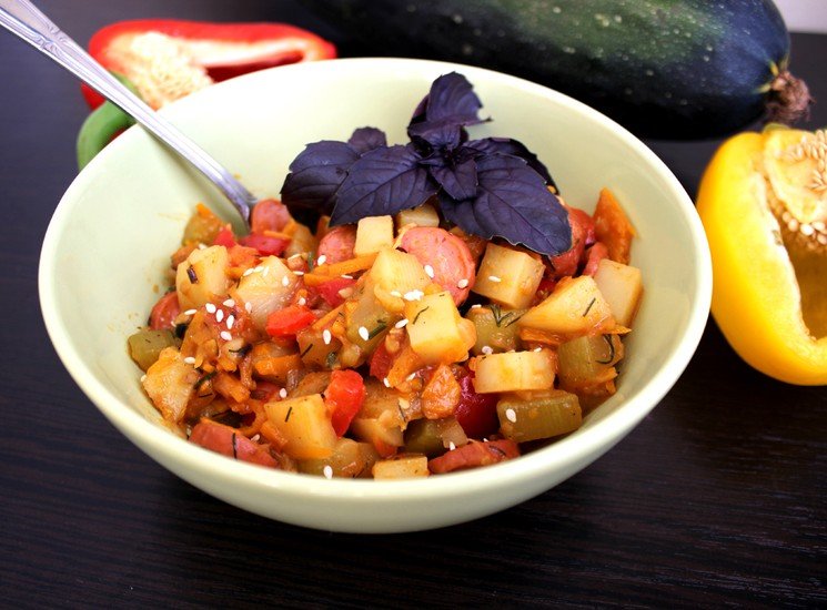Рагу овочеве — рецепт для мікрохвильової печі