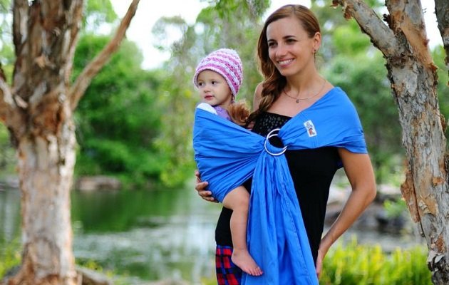 Слінг для новонароджених: шарф, травень, з кільцями, рюкзак   як вибрати, купити і намотати