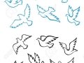 Голуби з паперу: шаблони та трафарети для вирізання