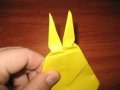 Великодній заєць з паперу в техніці орігамі
