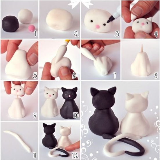 Як зліпити кота з глини або мастики
