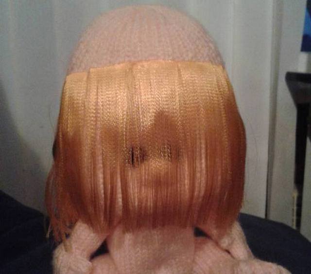 Як робити волосся з атласних стрічок для ляльок
