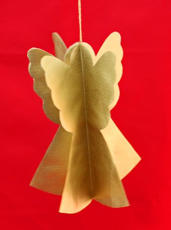 Як зробити ангела з паперу на ялинку