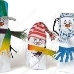 Як зробити симпатичного сніговика з паперу