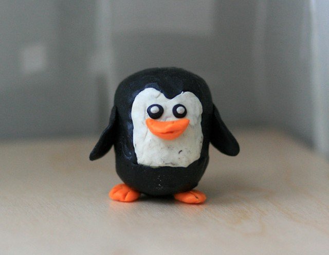 Як зліпити пінгвіна з пластиліну або глини