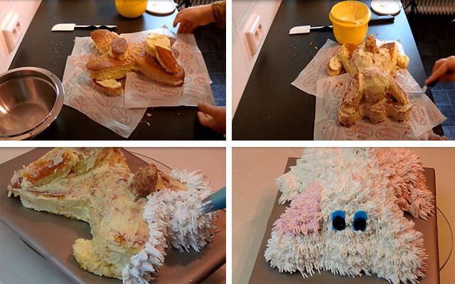 Торт «Собака» з мастики і крему | Покроковий майстер клас