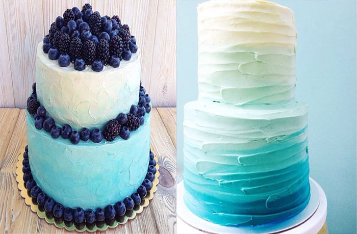Як зробити і прикрасити торт у стилі «Омбре» від темного до світлого?