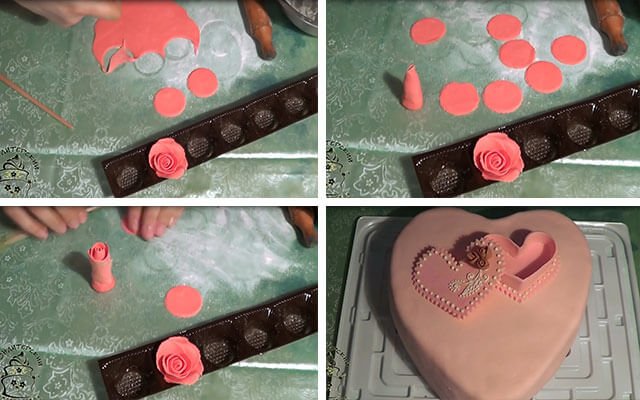 Як зробити торт у формі «Серця» з мастики і крему?