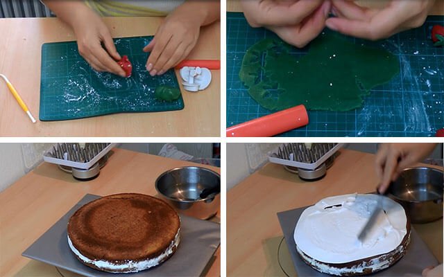 Торт «Лунтік» з мастики і крему | Покроковий майстер клас