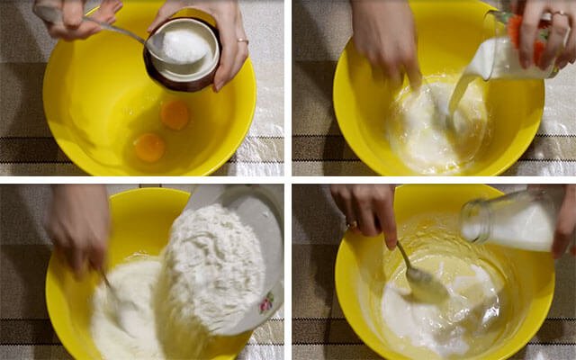 Рецепт простих млинців на молоці