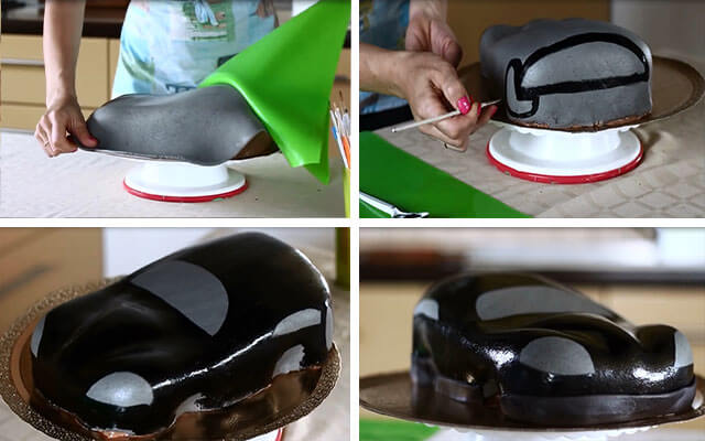 Торт у вигляді машини «БМВ» з мастики | Покроковий майстер клас