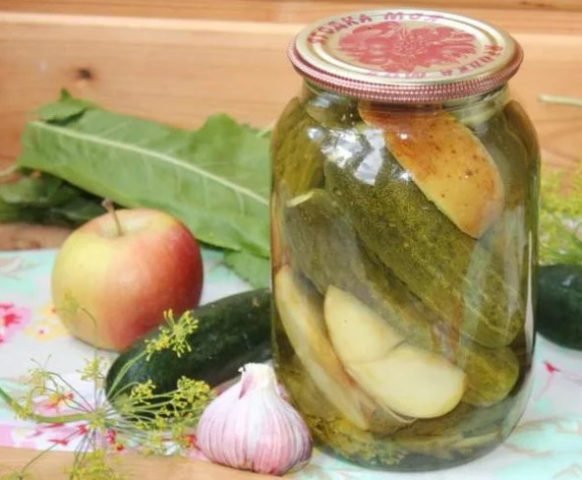 Мариновані огірки з яблуками: смачні рецепти засолювання, заготовки на зиму