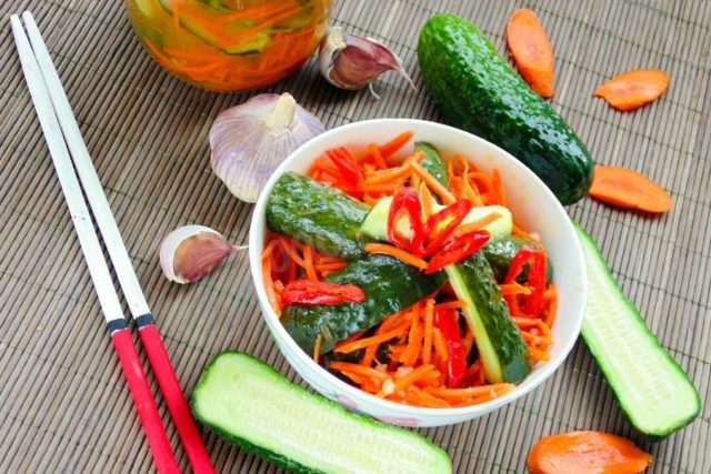 Огірки по корейськи швидкого приготування: рецепти на зиму і на кожен день