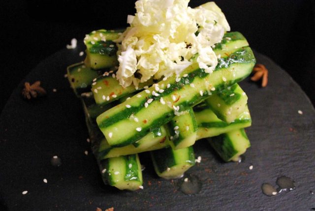 Биті огірки по китайськи: рецепти салатів з фото, калорійність