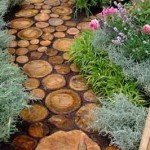 Садові доріжки з дерева: 100 красивих фото