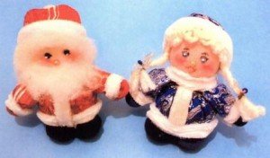 Сувеніри Дід Мороз і Снігуронька своїми руками