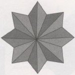 Новорічна зірка орігамі восьмикінцева