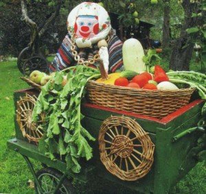 Як зробити літні садові скульптури своїми руками. Садівниця, огородник і городниця