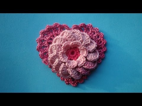 Як вється звязати сердечко How to crochet heart Урок 326