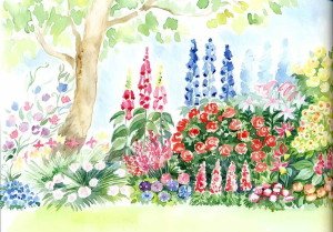 Якою створити квітник під деревами