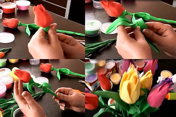Як зробити тюльпан з мастики? | Покроковий майстер клас