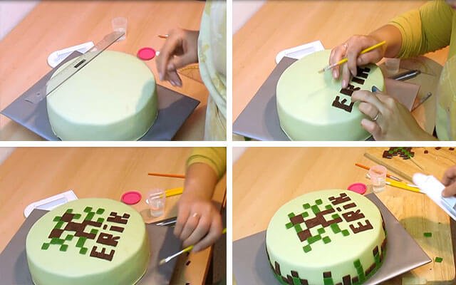 Торт у стилі Майнкрафт на день народження | Покроковий майстер клас
